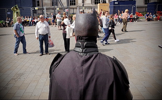 Batman, unicyclist and an alcoholic confession: scenes around Trafalgar Square, London