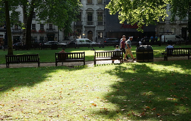 In photos: Berkeley Square and The Four Loves sculpture by Lorenzo Quinn, london