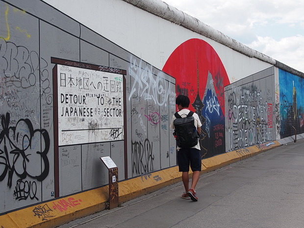 Photos of graffiti and artwork on the Berlin Wall, Berlin, Germany