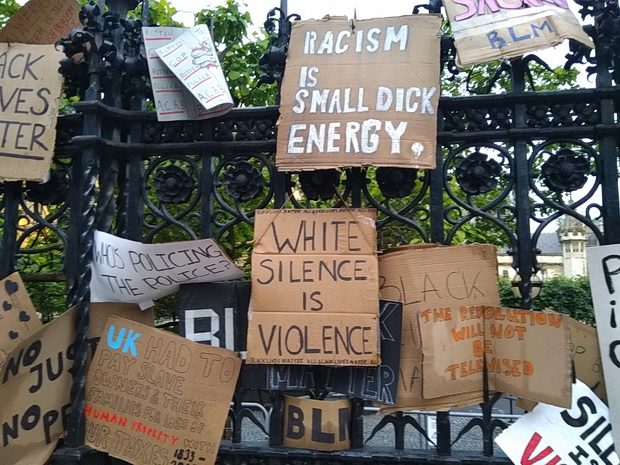 Black Lives Matter - banners from the London protest, 6th June 2020 