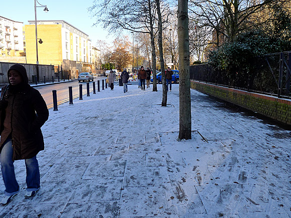 Brixton gets a dusting of snow