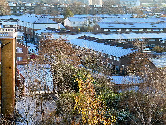 Brixton gets a dusting of snow