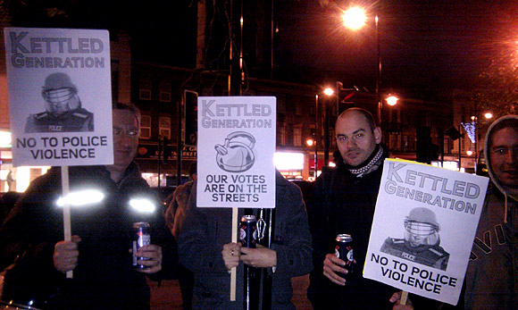 Brixton Kettle The Met protest outside Brixton Police Station