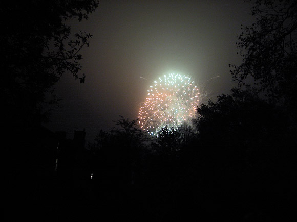 Brockwell Park Fireworks display, Guy Fawkes night, 5th November 2011, south London