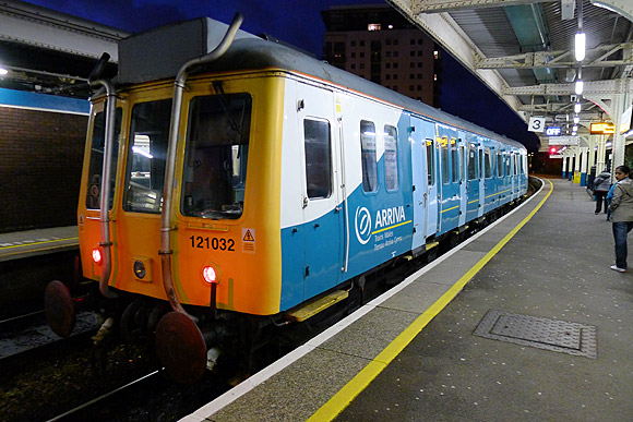 Sixty year old train still in service as BR Class 121 rumbles along the Cardiff Bay line