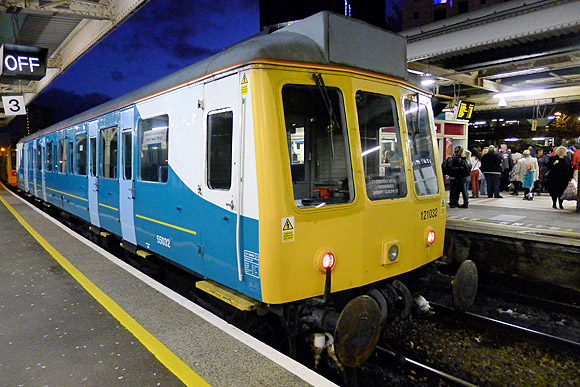 Sixty year old train still in service as BR Class 121 rumbles along the Cardiff Bay line