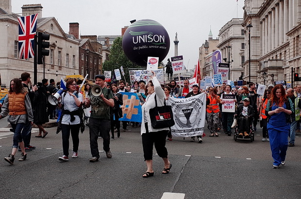Bursary or Bust - march by student nurses through central London, Saturday 4th June 2016
