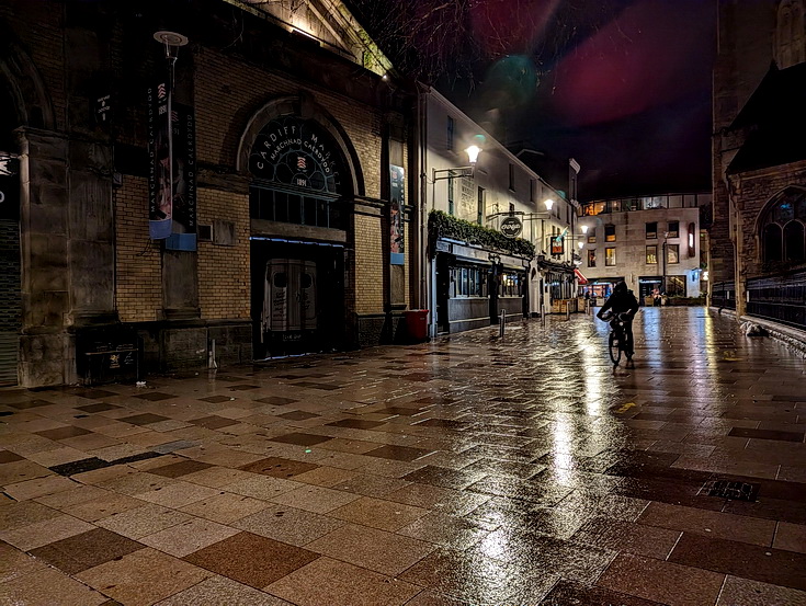 In photos: Cardiff city centre on a wet Boxing Day evening