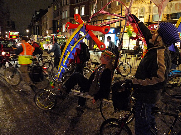 Critical Mass bike ride, London Feb 2011