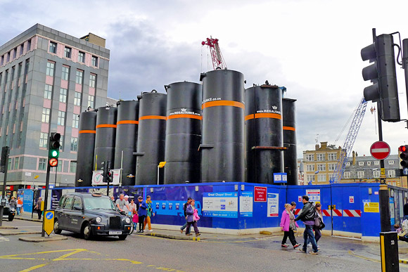 Pic of the day: Crossrail silos, Oxford Street London