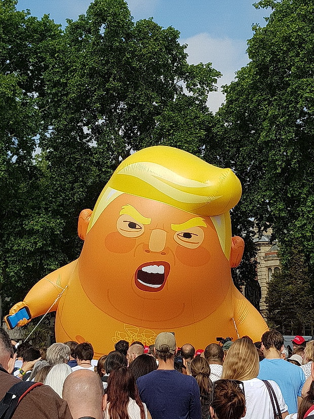 Donald Trump blimp rises into the London skies, Friday 13th July 2018