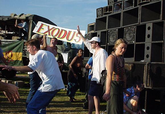 Exodus sound system at Hackney, Aug 2000