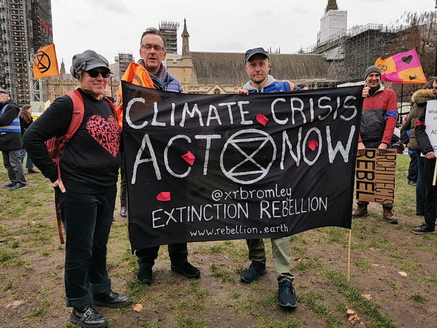 In photos: Extinction Rebellion protest in Parliament Square, London, Sat 22nd Feb 2020