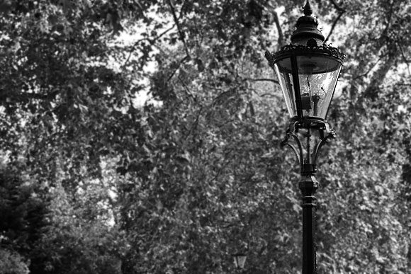 Gas lamp man, Green Park, London