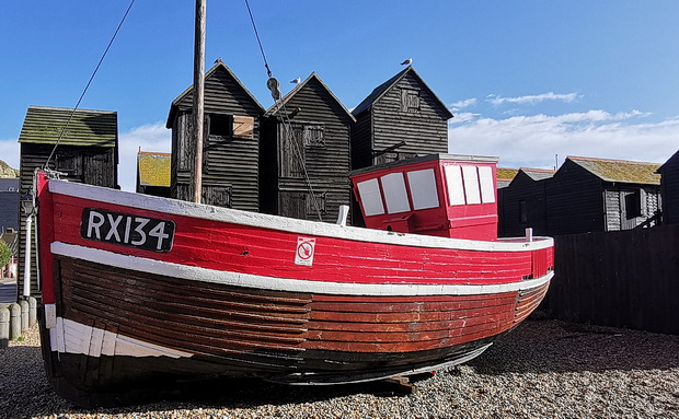 Sixty photos of Hastings: Old town, beach, boats, shops and historic architecture