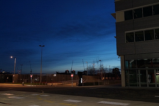 A walk around a deserted tech park at night: Here East, Stratford, Feb 2019