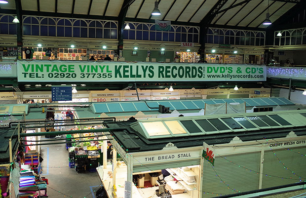 A celebration of Kellys Records in Cardiff Central Market, south Wales