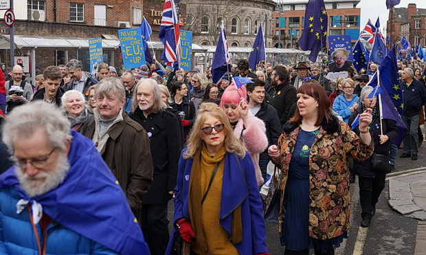 In photos: thousands march in Leeds anti-Brexit protest, Sat 24th March 2018