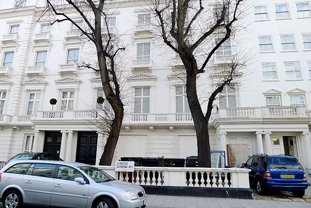 The fake houses at 23 and 24 Leinster Gardens, Bayswater, London W2, March 2012, March 2012
