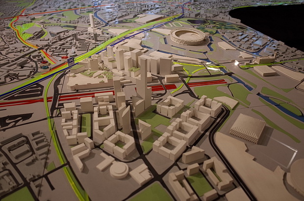 The Scale Model of central London at the Building Centre, Store Street, London, WC1E 7BT