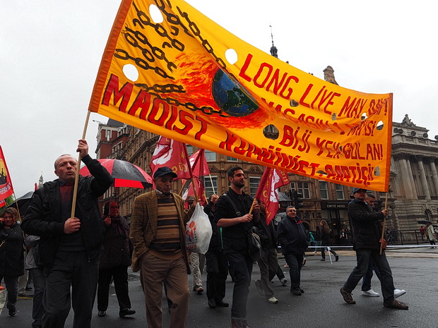 London Mayday march and rally to Trafalgar Square, London, Thursday 1st May 20124