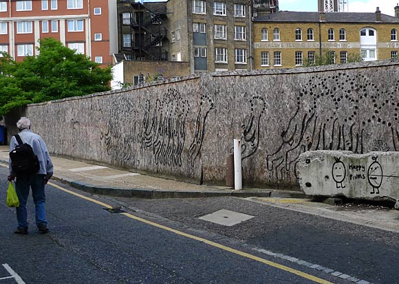 Street signs and graffiti, London July 2010
