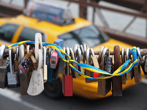 New York City is not pleased with the Love Padlock craze and orders them off Brooklyn Bridge, May 2014