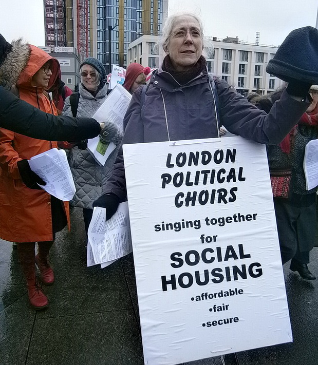 March For Homes protest over the London housing crisis, central London, 31st, January 2015