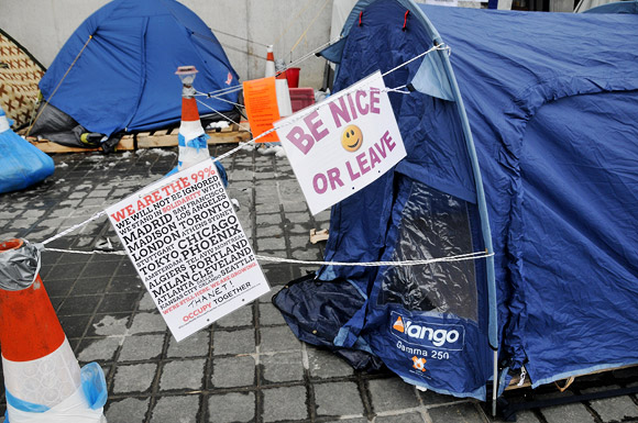 Occupy Thanet! Mini protest camp braves the freezing Margate snow
