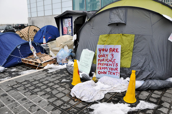 Occupy Thanet! Mini protest camp braves the freezing Margate snow