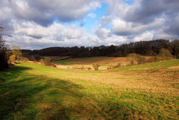 Otford and Shoreham circular walk through the Kent countryside, England