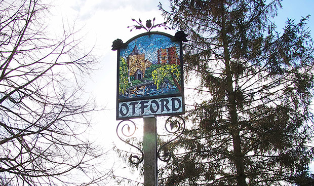 Otford and Shoreham circular walk through the Kent countryside, England