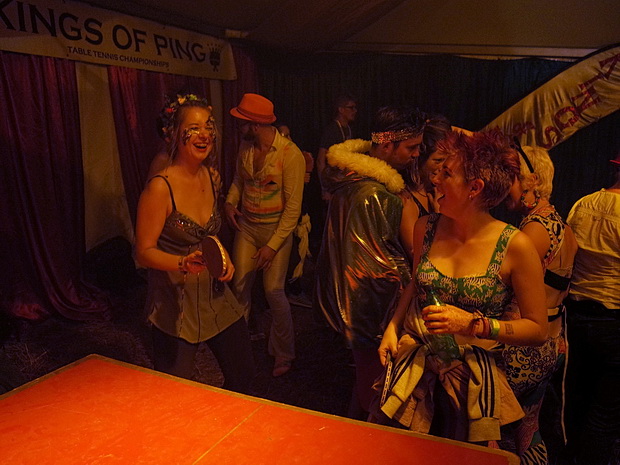 The Park Hotel in Mayfair - ping pong, bands and a revolving door, Boomtown Fair 2015, Winchester, England, August 2015