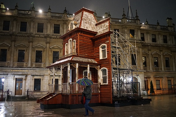 PsychoBarn installation by Cornelia Parker at the Royal Academy, London, November 2018
