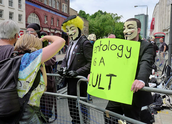 Anti-Scientology protest in central London, 23rd  July 2011