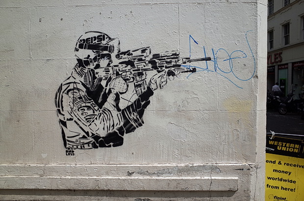 London Soho street photos - graffiti and details, May 2014