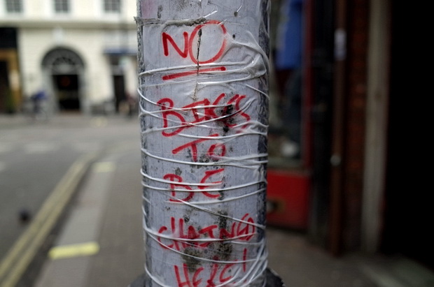 London Soho street photos - graffiti and details, May 2014