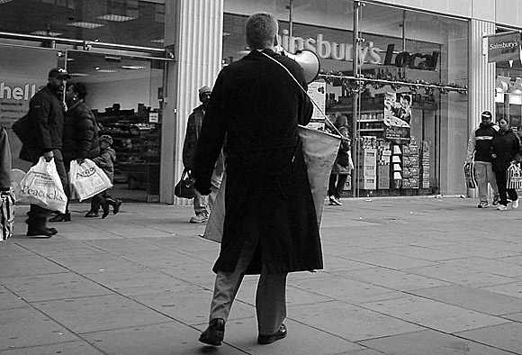 The Brixton Evangelist, Brixton tube, 2000