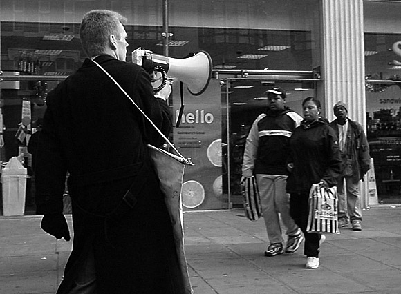 The Brixton Evangelist, Brixton tube, 2000