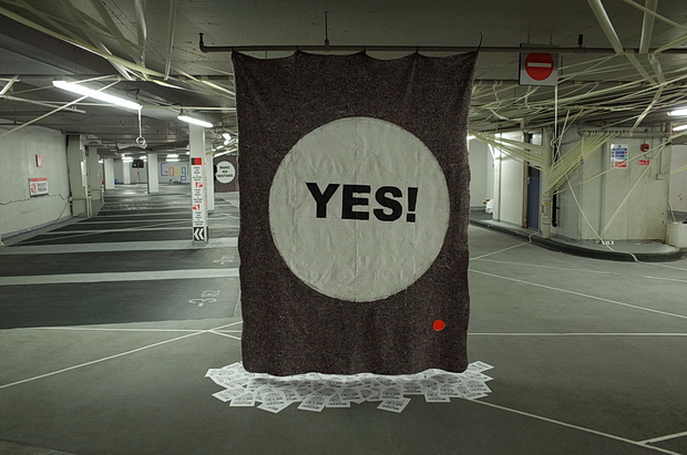 We Could Not Agree art exhibition in Q Park car park, Cavendish Square, London W1, Sunday 19th October 2014