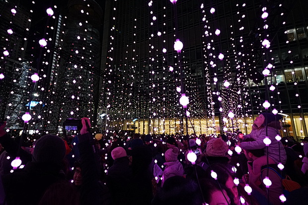 In photos: Winter Lights festival at Canary Wharf, London - Jan 2019
