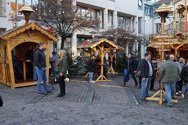 A Big Bavarian Christmas Market: December in Aschaffenburg, Germany, December 2016