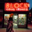 Night scene at Block drug stores, 101 2nd Ave (between 5th St & 6th St) in the East Village, New York. [More New York photos]