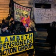 Against the Cuts! Protest outside Lambeth Town Hall, Brixton – photos A lively crowd gathered outside Lambeth Town Hall this evening to protest against the huge cuts that Lambeth Council are proposing for a second year running.