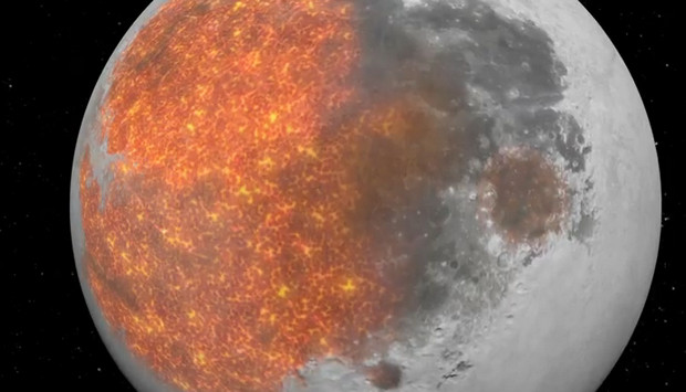 NASA's funky animation shows off the evolution of the Moon