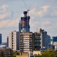 St George Wharf Tower as seen from Brixton, south London Soon to be the tallest residential building in the UK, St George Wharf Tower continues to thrust its cylindrical form up into the London skyline.