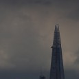 The Shard looks post-apocalyptic in the dark, gloomy clouds of May I like the way that the top part of The Shard tower in London Bridge is currently sporting something of post-apocalyptic look, heightened by the dark, stormy clouds behind.