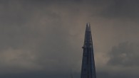 The Shard looks post-apocalyptic in the dark, gloomy clouds of May I like the way that the top part of The Shard tower in London Bridge is currently sporting something of post-apocalyptic look, heightened by the dark, stormy clouds behind.