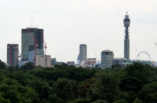 View from the top of Primrose Hill, north London