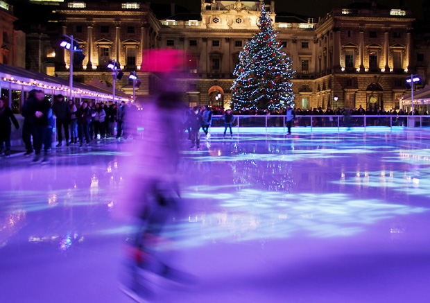 Ice skating at Somerset House, London
